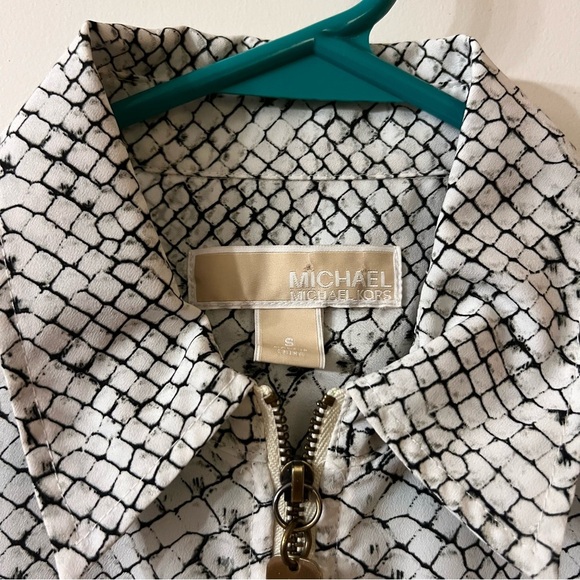Michael Kors Lightweight Zip Up Snake Print Jacket S - Picture 8 of 8